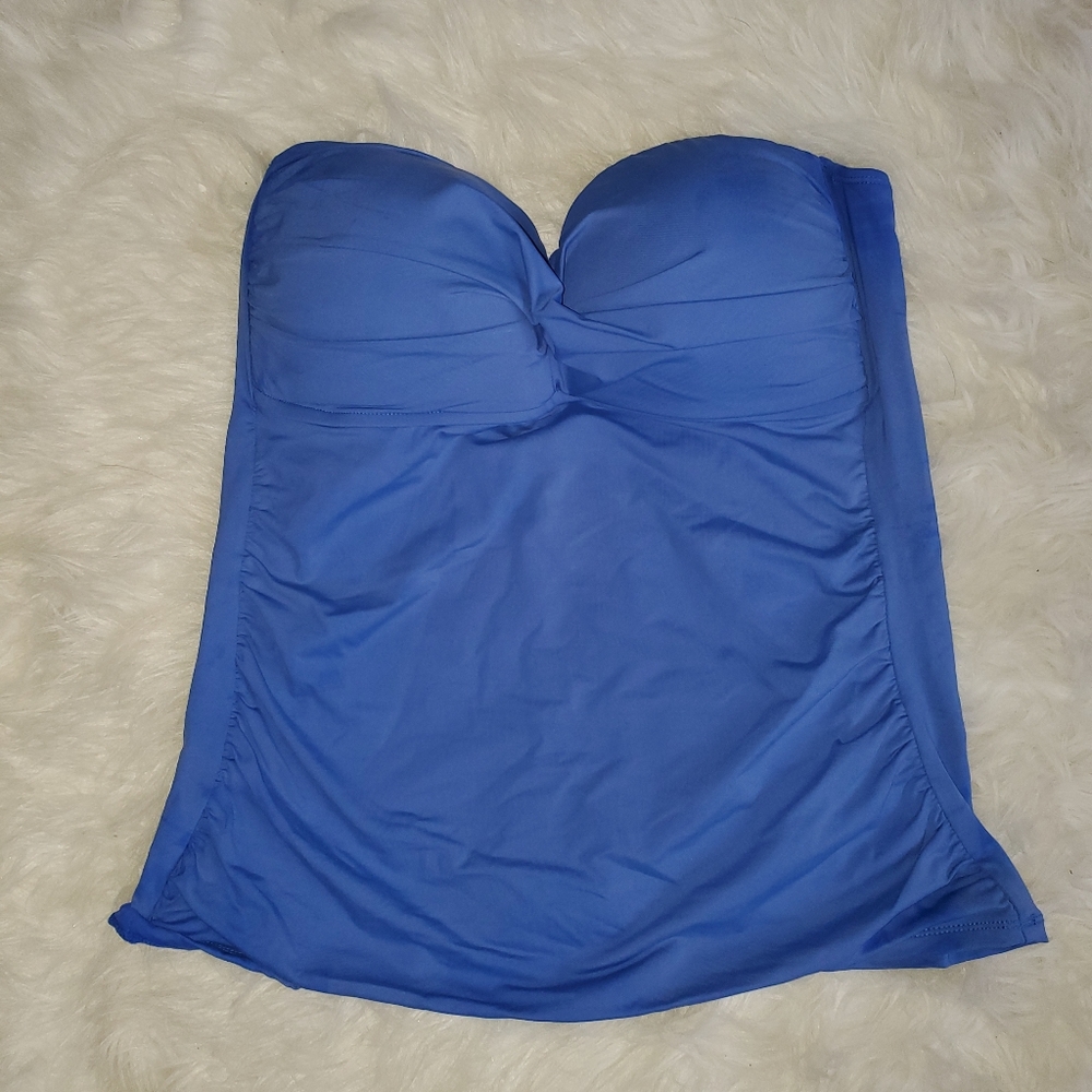 NWOT - Anne Cole twist front ruched bandeau tankini top